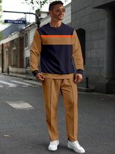 Load image into Gallery viewer, Men's Colorblock Round Neck Casual Sports Set 069