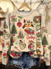 Load image into Gallery viewer, Women's Christmas Retro Old Fashion Vintage Scenes Print Casual Hoodie Sweatshirt