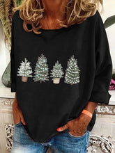 Load image into Gallery viewer, Women's Vintage Christmas Printed Long Sleeve V-Neck Top