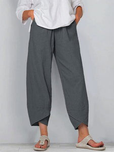 Greattioa-Women Cotton Pants Spring Summer Casual Pants