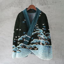 Load image into Gallery viewer, Japanese Pine Tree &amp; Birds Pattern Women's Kimono