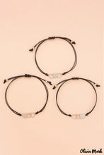 Load image into Gallery viewer, 3pcs black heart decor bracelets