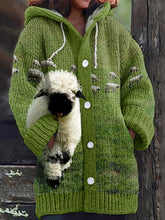 Load image into Gallery viewer, Greetings From The Stray Sheep Graphic Vintage Cozy Knit Cardigan