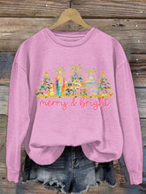 Load image into Gallery viewer, Women's Christmas Tree Printed Crew Neck Sweatshirt