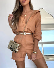 Load image into Gallery viewer, Cotton and Linen Shirt Suit
