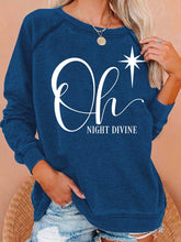 Load image into Gallery viewer, Women&#39;s Christmas Oh Night Divine Casual Long Sleeve Sweatshirt