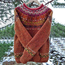 Load image into Gallery viewer, Vintage Icelandic Knit Jacquard Warmth Crew Neck Sweater（Unisex）