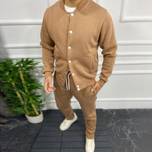 Load image into Gallery viewer, Men's Solid Color Casual Standing Collar Jacket And Pants Co-Ord