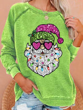 Load image into Gallery viewer, Women's Christmas Santa Print Casual Sweatshirt