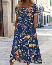 Load image into Gallery viewer, Casual Loose Floral Dress