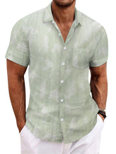 Load image into Gallery viewer, Men's Summer Cotton Tie Dye Lapel Short Sleeve Shirt