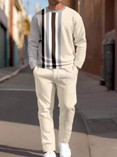 Load image into Gallery viewer, Men's Simple Colorblock Round Neck Casual Sports Set 072