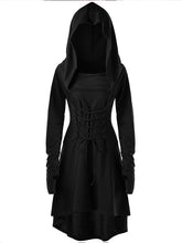 Load image into Gallery viewer, Women&#39;s Halloween Hooded Lace-Up Dress