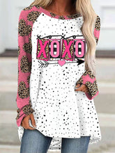 Load image into Gallery viewer, Women's Valentine's Day XOXO Printed Crew Neck T-Shirt