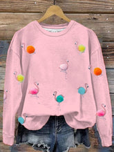 Load image into Gallery viewer, Women's Valentine's Day Flamingo Print Sweatshirt