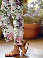 Load image into Gallery viewer, Women&#39;s Art Floral Loose Casual Pants (With Pockets)