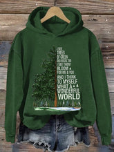 Load image into Gallery viewer, Retro Hippie Christmas I See Trees Of Green, Red Roses Too I See Them Bloom For Me And You And I Think To Myself What A Wonderful World Print Hoodie