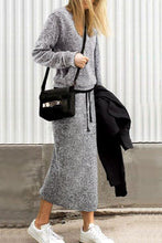 Load image into Gallery viewer, Sweater fleece skirt two-piece suit