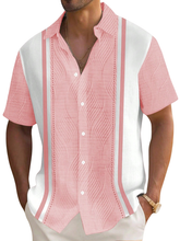 Load image into Gallery viewer, Men's Hawaiian Textured Print Short Sleeve Shirt