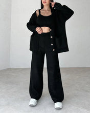 Load image into Gallery viewer, Long Knitted Three-Piece Set
