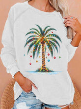 Load image into Gallery viewer, Women's Christmas Palm Tree Print Casual Sweatshirt