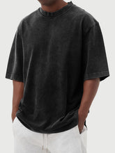 Load image into Gallery viewer, Men's Vintage Washed And Distressed Cotton T-shirt