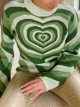Load image into Gallery viewer, Women's Trendy Love Heart Round Neck Knitted Sweater