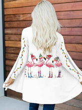 Load image into Gallery viewer, Women&#39;s Christmas Flamingo Print Long Sleeve Cardigan