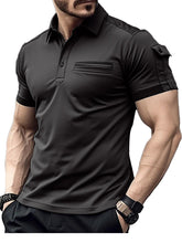 Load image into Gallery viewer, Men's Summer Sports Casual Pocket Lapel Solid Color Linen Polo Shirt