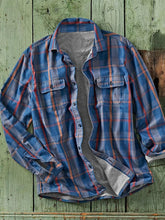 Load image into Gallery viewer, Men's Vintage Western Check Long Sleeve Shirt