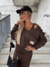 Load image into Gallery viewer, Sharon Set - Dress and Sweatshirt Set Perfect for autumn