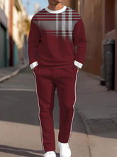 Load image into Gallery viewer, Men's Simple Colorblock Round Neck Casual Sports Set 0122