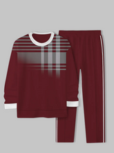 Load image into Gallery viewer, Men's Simple Colorblock Round Neck Casual Sports Set 0122
