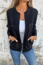 Load image into Gallery viewer, Casual Round Neck Zipper Thin Jacket (Buy 2 Free Shipping)