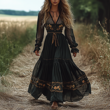Load image into Gallery viewer, Women's Elegant Bohemian Pastoral Style Maxi Long Dress
