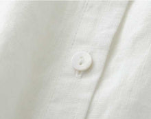 Load image into Gallery viewer, Casual Linen Stand Collar Three-quarter Sleeve Loose Shirt