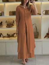 Load image into Gallery viewer, Women Summer Casual Linen Long Two-piece Set Pant Suits