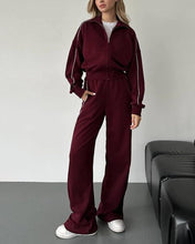 Load image into Gallery viewer, Casual Zip Jacket &amp; Pants Two-Piece Set