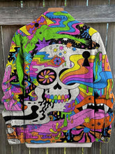 Load image into Gallery viewer, Retro Magic Skull Hippie Art Print Casual Denim Jacket