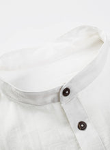 Load image into Gallery viewer, Mens Cotton Linen Henley Shirt Casual Button Down Short Sleeve Tropical Shirts Summer Beach T Shirts
