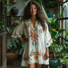 Load image into Gallery viewer, Women's Retro Ethnic Bohemian Style Mini Short Skirt Dress