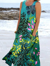 Load image into Gallery viewer, Women's Oil Painting Floral Pattern Tank Top Dress