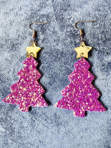 Women's Shiny Christmas Tree Fashion Earrings