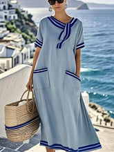 Load image into Gallery viewer, Women'S Loose Striped Print Dress