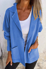 Load image into Gallery viewer, Solid Color Casual Lapel Pocket Loose Jacket