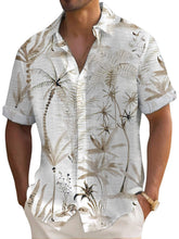Load image into Gallery viewer, Men's Hawaiian Ink Coconut Print Short Sleeve Shirt