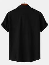 Load image into Gallery viewer, Men's Cotton And Linen High Quality Striped Pocket Short Sleeve Shirt