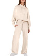 Load image into Gallery viewer, 2023 Fall Drawstring Sweatshirt Wide Leg Sweatpant Lounge Set Tracksuit