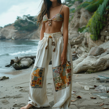 Load image into Gallery viewer, Resort Print Loose Bohemia Style Trousers