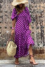 Load image into Gallery viewer, Fabulous Time Puff Sleeve Tiered Midi Dress